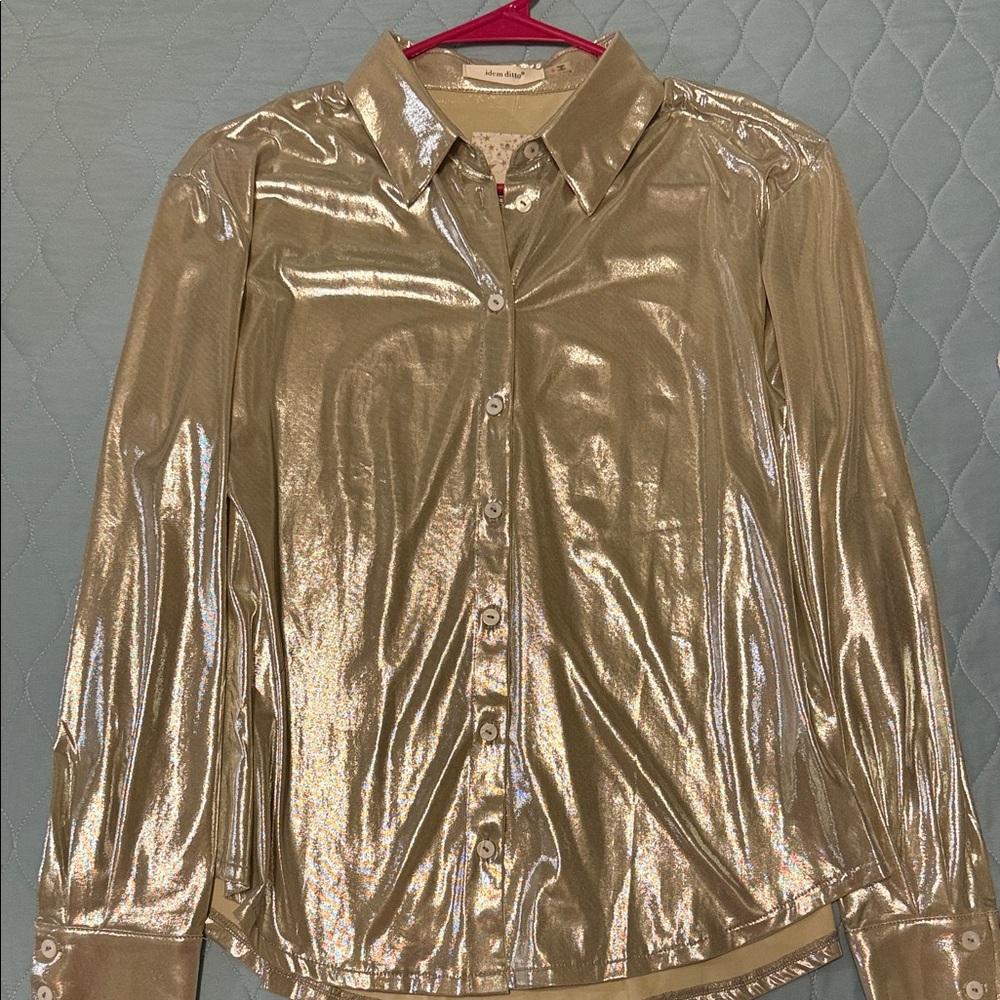 Metallic Gold women Shirt